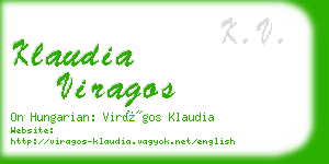 klaudia viragos business card